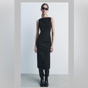 Zara Black Midi Dress S